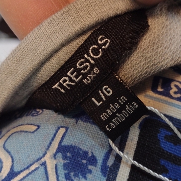 TRESICS luxe gray long sleeve top size large - Picture 4 of 5
